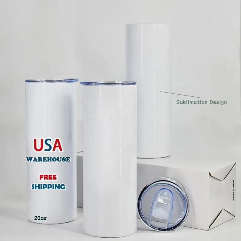 20oz Sublimation Tumbler Blanks White Stainless Steel Vacuum